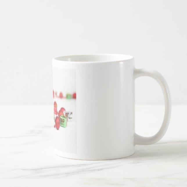 Katze mit roter Weihnachtsmannmütze Weihnachtsschm Kaffeetasse (Rechts)