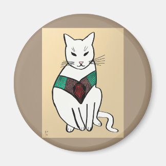 Katze mit Ruby Collar Magnet