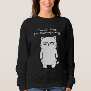 Katze mit sarkastischem Humor Grafik - Lustiges Ti Sweatshirt