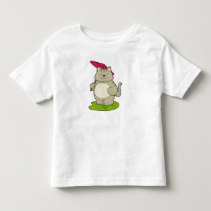 Katze mit Schirm Kleinkind T-shirt
