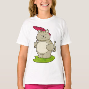 Katze mit Schirm T-Shirt