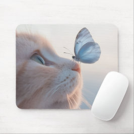 Katze mit Schmetterlingsmoptik Mousepad