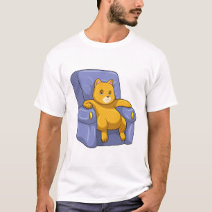 Katze mit Sofa T-Shirt