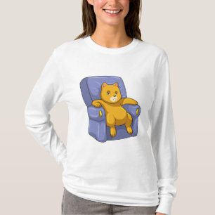 Katze mit Sofa T-Shirt