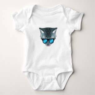 Katze mit Sonnenbrille Baby Strampler