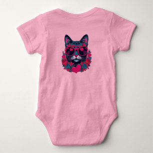 Katze mit Sonnenbrille Baby Strampler