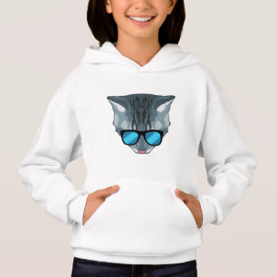 Katze mit Sonnenbrille Hoodie