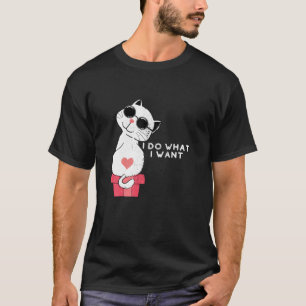Katze mit Sonnenbrille Pet Lover ich tue, was ich T-Shirt