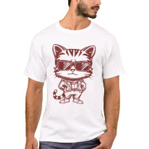 Katze mit Sonnenbrille und vertrauter Pose