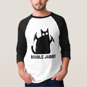 Katze mit Spritzen, Doppelbett, vollständig geimp T-Shirt