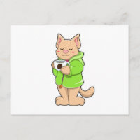 Katze mit Tasse Kaffee & Pajamas