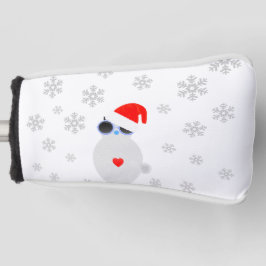 Katze mit Weihnachtsmannmütze-Sonnenbrille Golf Headcover