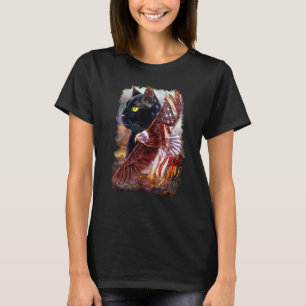 Katze mit Weißkopfseeadler T-Shirt