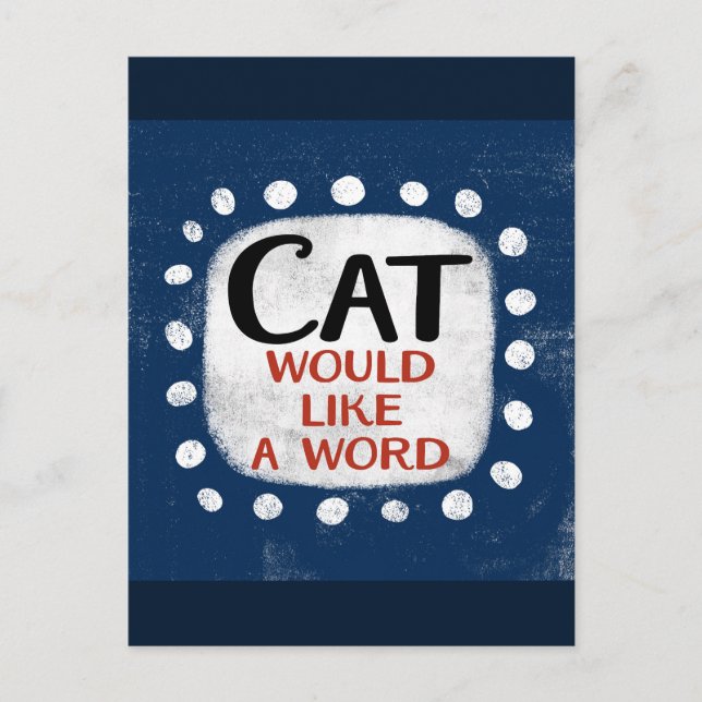 Katze möchte eine Word-Postkarte Postkarte (Vorderseite)
