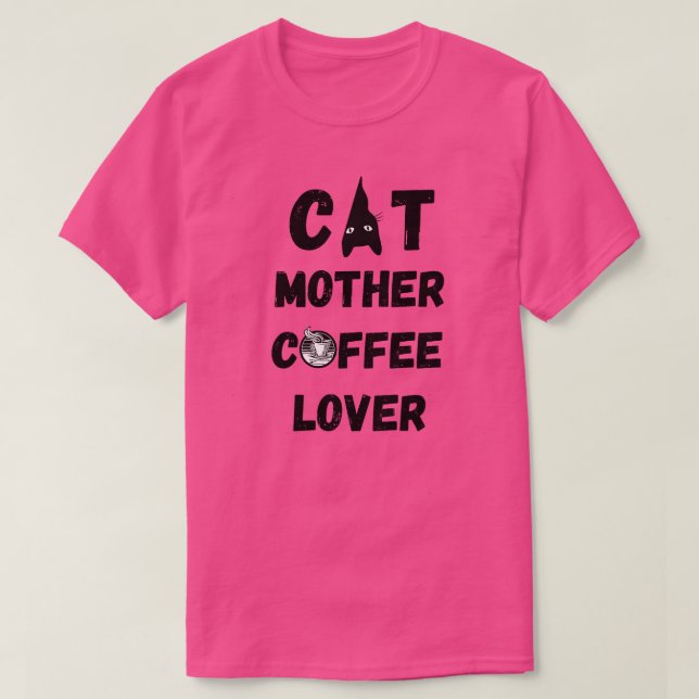 KATZE MUTTER KAFFEE LOVER 78 T-Shirt (Design vorne)