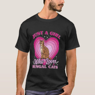 Katze Mutti NUR EIN MÄDCHEN DAS BENGAL-KATZEN LIEB T-Shirt