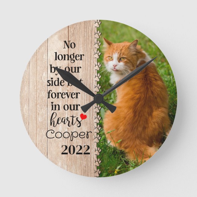 Katze nicht mehr auf unserer Seite, sondern für im Runde Wanduhr (Vorderseite)