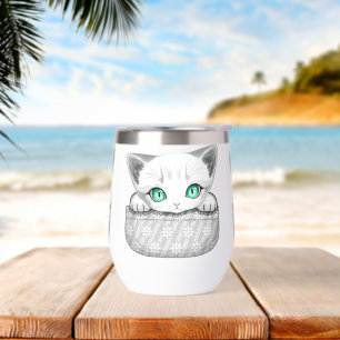 Katze Niedlich und spielerisch aus einem Pocket