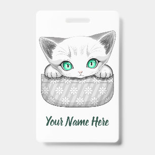 Katze Niedlich und spielerisch aus einem Pocket Ausweis