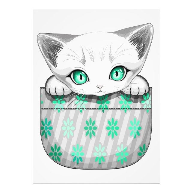 Katze Niedlich und spielerisch aus einem Pocket Fotodruck (Vorne)