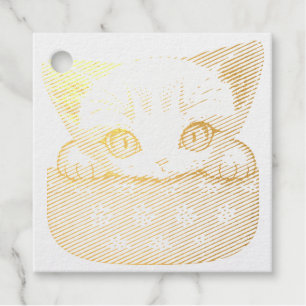 Katze Niedlich und spielerisch aus einem Pocket Geschenkanhänger