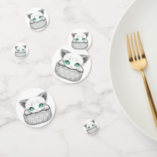 Katze Niedlich und spielerisch aus einem Pocket Konfetti
