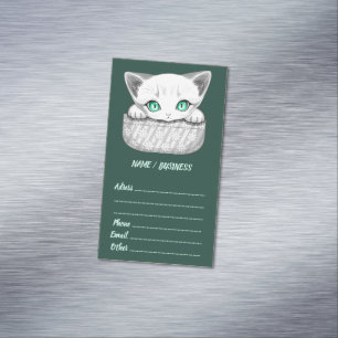 Katze Niedlich und spielerisch aus einem Pocket Magnetische Visitenkarte