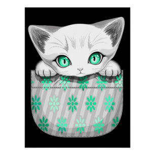 Katze Niedlich und spielerisch aus einem Pocket Poster