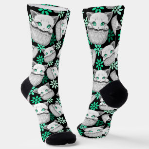 Katze Niedlich und spielerisch aus einem Pocket Socken