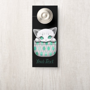 Katze Niedlich und spielerisch aus einem Pocket Türanhänger
