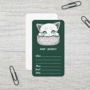Katze Niedlich und spielerisch aus einem Pocket Visitenkarte