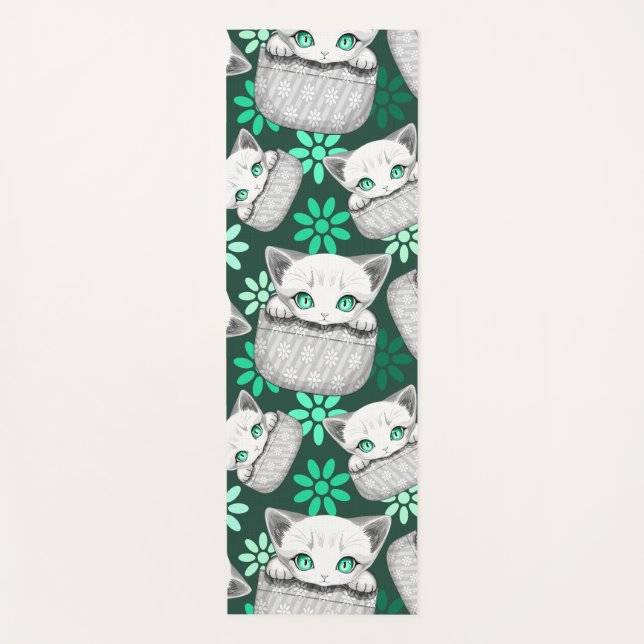 Katze Niedlich und spielerisch aus einem Pocket Yogamatte (Vorderseite)