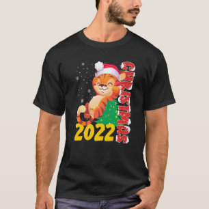 Katze Niedliche Katze Weihnachtsmann Hut Hässlich T-Shirt