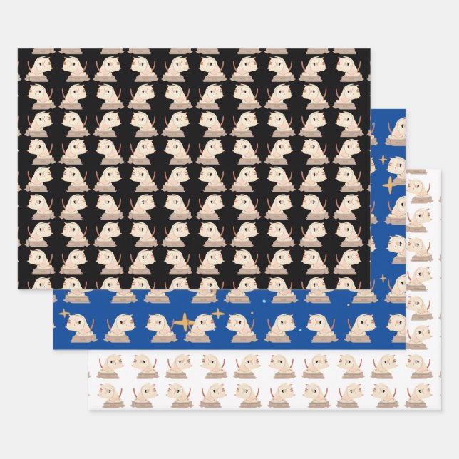 Katze - Niedliche Yoga-Katze Geschenkpapier Set (Set)