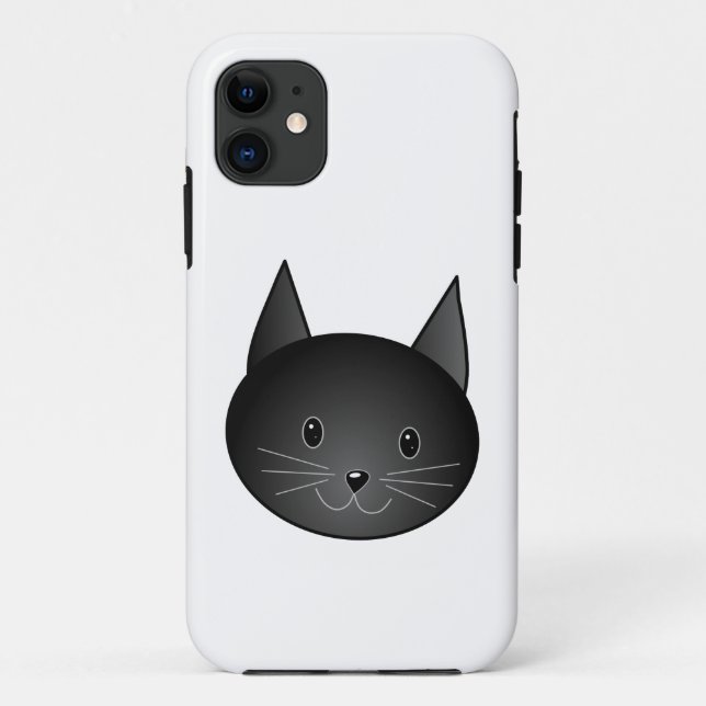 Katze. Niedlicher schwarzer Kitty. Case-Mate iPhone Hülle (Rückseite)