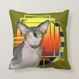 Katze Ninja des Kissen-| Sphynx transparenter Kissen