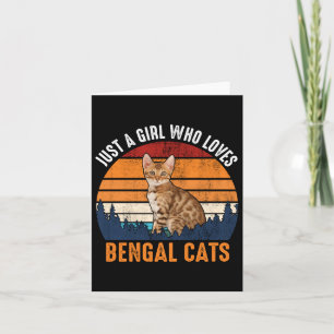 Katze - Nur ein Mädchen, das Bengalische Katzen Li Karte
