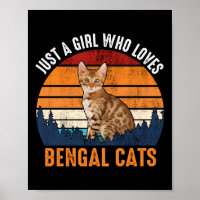 Katze - Nur ein Mädchen, das Bengalische Katzen Li