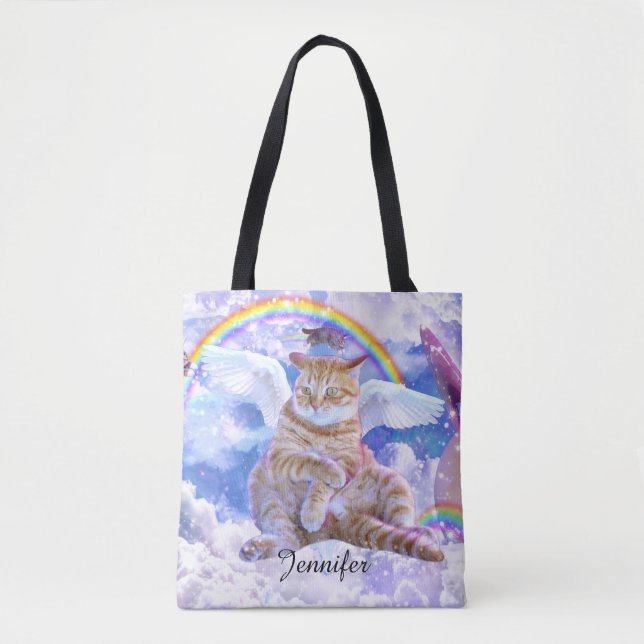Katze oder Einhorn - Caticorn Tasche (Vorderseite)