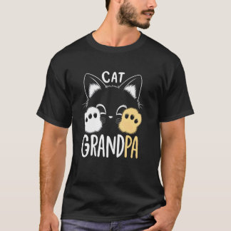 Katze Opa Neko Kätzchen Katzenliebhaber Katzenpfot T-Shirt