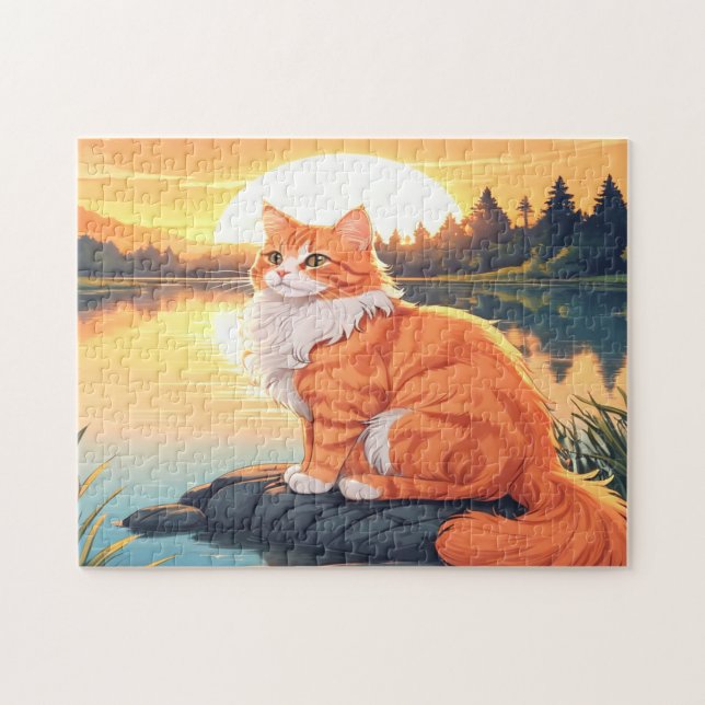 Katze Orange und Weiß (Horizontal)