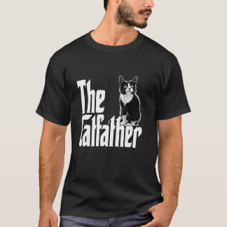 Katze Papa Der Katzenvater Süße Schwarz-Weiß-Katze T-Shirt