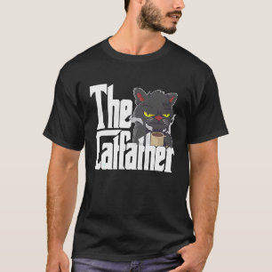 Katze Papa Der Katzenvater Verrückte Kaffee Katze  T-Shirt
