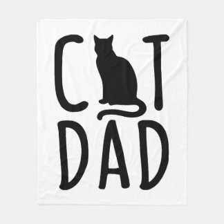 Katze Papa, schwarze Katze niedliche Liebe mein be Fleecedecke