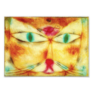 Katze Pauls Klee und Vogel-Foto-Druck Fotodruck