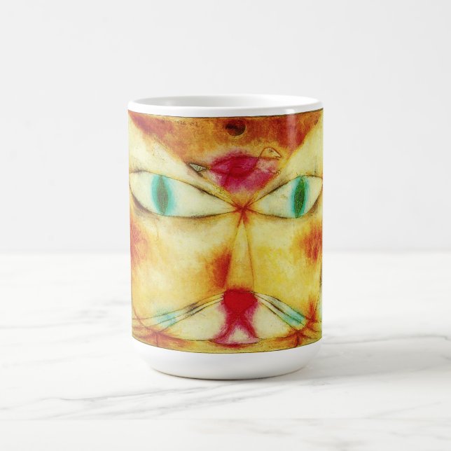 Katze Pauls Klee und Vogel-Tasse Kaffeetasse (Mittel)
