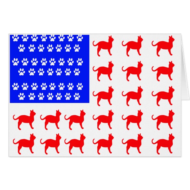Katze + Paw-Flag (Vorderseite (Horizontal))