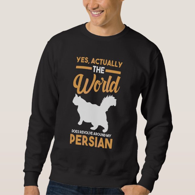 Katze Persisch 1 Sweatshirt (Vorderseite)