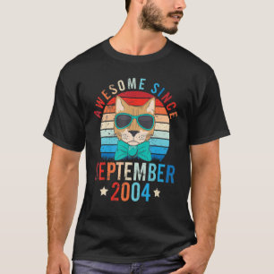 Katze Phantastisch seit September 2004 Glückwunsch T-Shirt