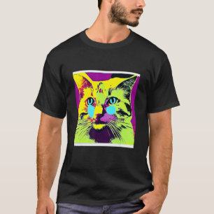 Katze Pop Klassisches Kätzchen Kitty Bunt Süß & Lu T-Shirt